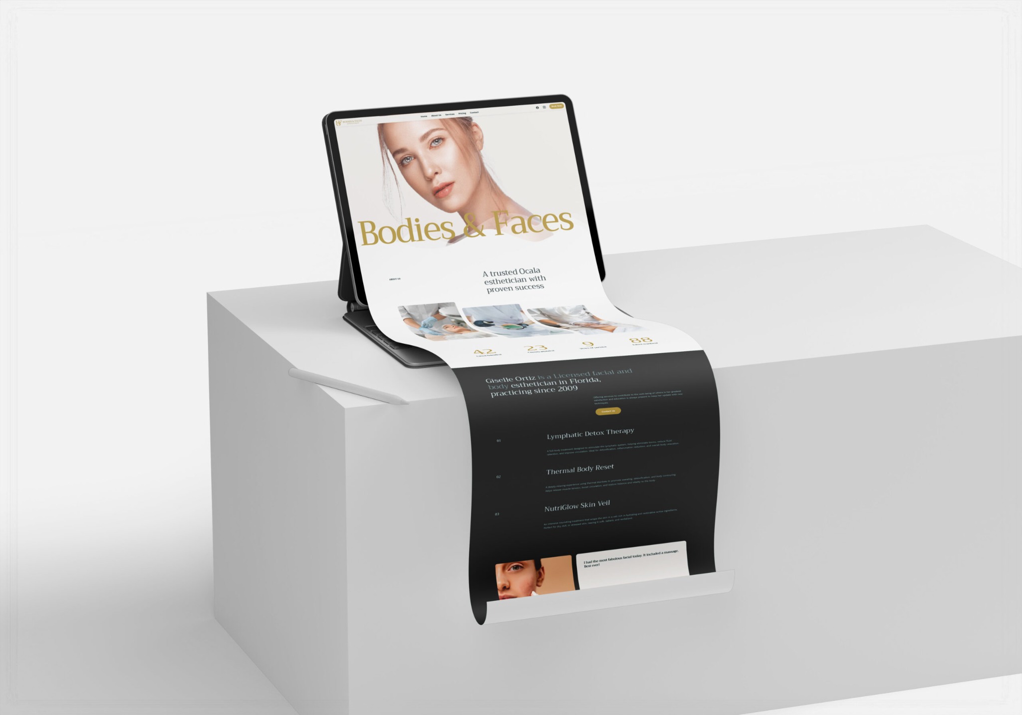 Bodies & Faces Esthetique branding and website project